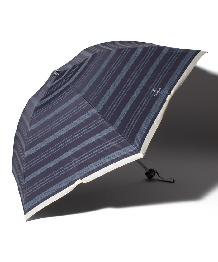LANVIN en Blue (ランバン オン ブルー) 晴雨兼用折りたたみ傘 ”サテンりぼん”