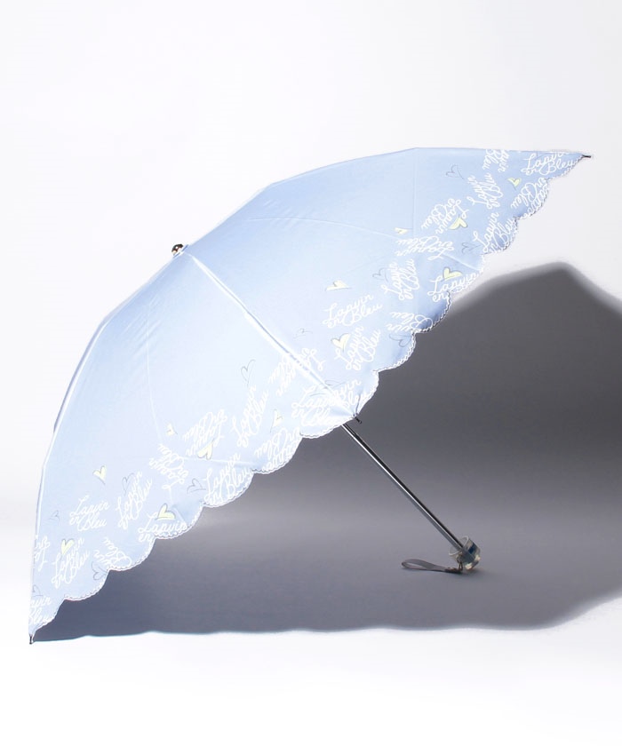 LANVIN en Blue（ランバン オン ブルー）晴雨兼用折りたたみ日傘 シャンブレー